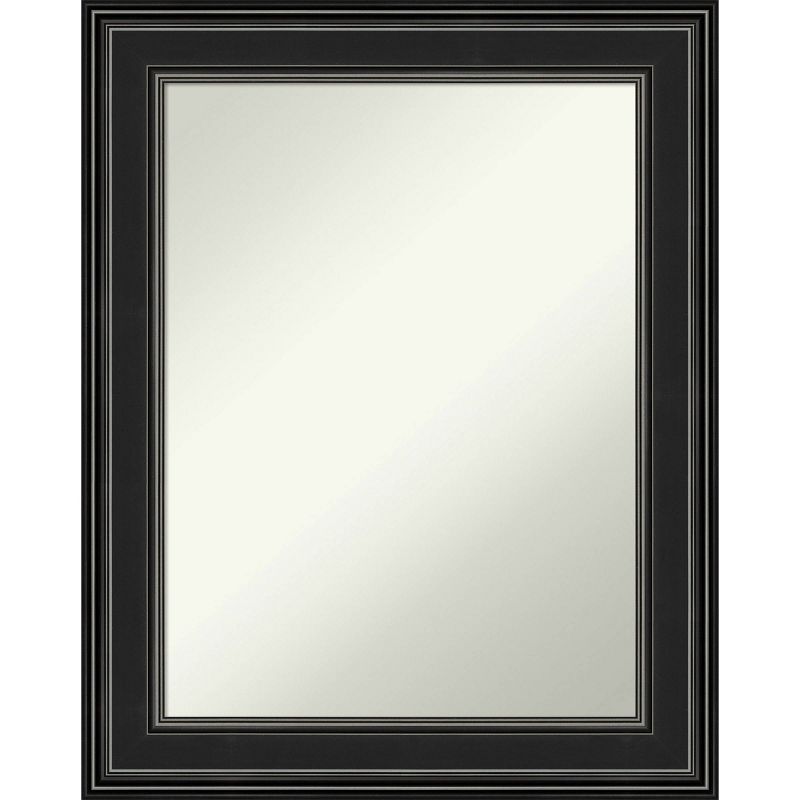 24&#34; x 30&#34; Non-Beveled Ridge Black Wall Mirror - Amanti Art, 1 of 11