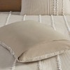 Sapphtopaz 3 Pcs Cotton Yarn Dyed Bedding Set Quilt Set with Tufted Chenille Embroidery 1 Comforter/Cover, 2 Pillow Shams, Machine Washable - 3 of 4