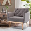 LOVMOR Modern Accent Chair w/Rose Golden feet & Upholstered,leisure single sofa for Living Room Bedroom Office - 3 of 4