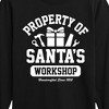Boys' - Instant Message - Property Of Santas Workshop Christmas Long Sleeve Graphic T-Shirt - 2 of 4