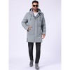 INSPIRE CHIC Men's Mid-Length Warm Zipper Winter Quilted Hooded Puffer Jacket - 2 of 4