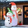 NAYSAYE Party Decoration and Accessories Inflatable Giant Snowman with Hat and Scarf for Outdoor Use, White, 43.3"*94.5"*4.5" - 2 of 4