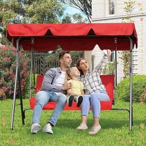 Jojoka 3-Seat Patio Swing Chair,Outdoor Porch Swing - 1 of 4