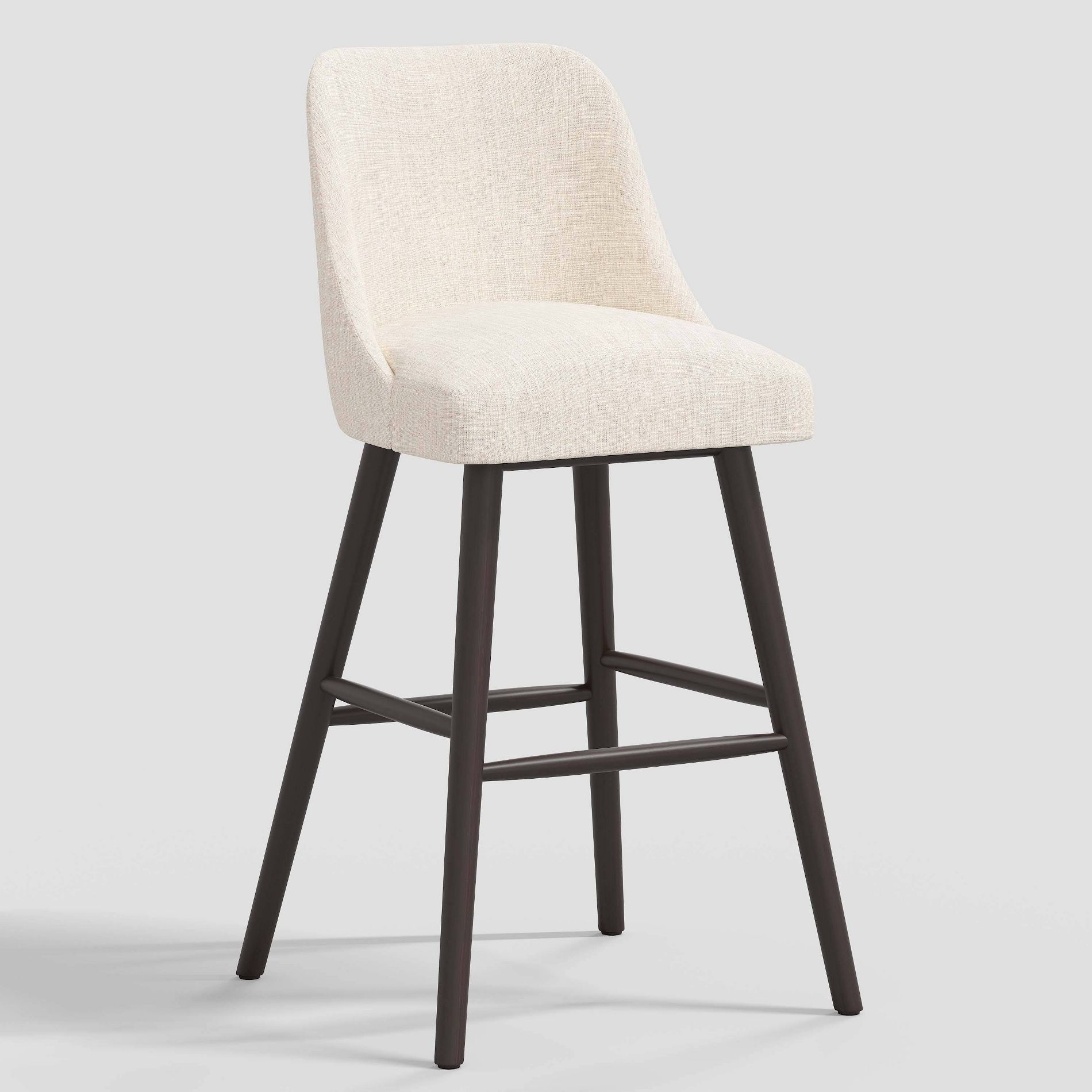 Geller Modern Counter Height Barstool Linen Talc - Threshold™: Upholstered, Rubberwood Frame, 250lb Capacity