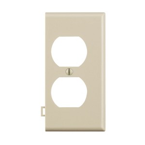 Leviton Light Almond 1 gang Thermoplastic Nylon Duplex Sectional End Wall Plate 1 pk - 1 of 1