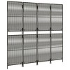 vidaXL Room Divider 4 Panels Gray Poly Rattan - 4 of 4