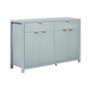 Chery Life Modern Wave-Pattern Sideboard Cabinet with 2 Drawers and 4 Doors, 3-Level Adjustable Shelves, Scandinavian Style - 3 of 4