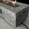 Fiber Reinforced Concrete Propane/Natural Gas Fire Pit Table, Stylish Outdoor Heater with Stainless Steel Burn Area and 50,000 BTU - 4 of 4