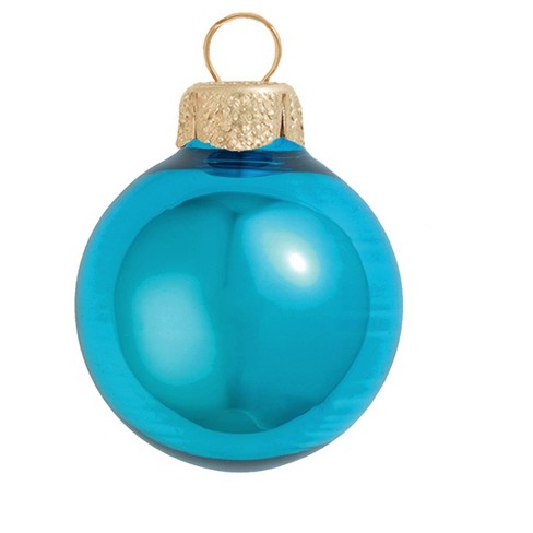 Northlight 6ct Teal Blue Shiny Glass Christmas Ball Ornaments 4