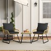 Yaheetech Set of 3 Patio Bistro Set with Cushions & Pillows for Balcony, Porch, Backyard - 2 of 4