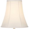 360 Lighting Bohemian Country Cottage Accent Table Lamp 21" High Clear Stacked Glass Off White Bell Shade for Bedroom Living Room Bedside Nightstand - 3 of 4