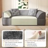 MYINDA 3-in-1 Convertible Sofa Bed, Deep Seat Couch - 3-Seater Sofa, Sparkling Chenille Chaise Lounge for Living Room, Studio,Office - 3 of 4