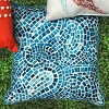 20" x 20" Mosaic Square Patio Throw Pillow Blue - New York Botanical Garden: Outdoor Cushion with Zipper, Oxford Fabric - 3 of 4