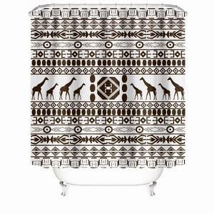 Retro Deer Pattern Shower Curtains for Bathroom Waterproof Fabric Bath Curtain Durable Soft Stylish Bathroom Decor 72x72 Inch - 1 of 1