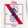 Pabst Blue Ribbon Placement Logo Men's White Long-Sleeve Sweatshirt - 2 of 3