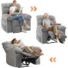 Recliner Chair, Wide Rocker Chair, Rocking Chair with Massage and Heat, Heat Ergonomic Overstuffed Breathable Fabric Reclining Chair - 4 of 4