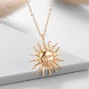 Gold Moon Pendant Necklace for Women,14K Gold Plated Dainty Chain Crescent Moon Sun Star Necklace Jewelry - 2 of 4