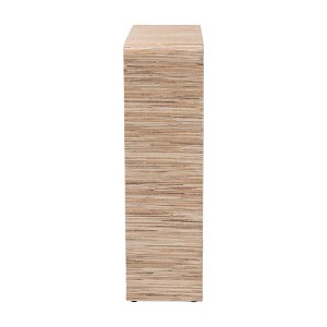 bali & pari 35" Lucy Woven Grasscloth Bookshelf Natural - 1 of 4