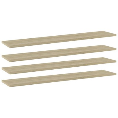 vidaXL Bookshelf Boards 4 pcs Sonoma Oak 39.4 in.x7.9 in.x0.6 in. Engineered Wood