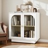Mshliw Modern Storage Cabinet with Acrylic Door, Adjustable Shelf and Gold Handle for Living Room, Dining Room, or Study - 2 of 4
