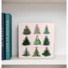 Pink Christmas Decor, Coquette Pink Bow Christmas Tree Wooden Box Sign, Coquette Christmas Decor - 3 of 4