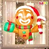 Joyfy 3.5 FT Christmas Inflatable Decoration, Gingerbread Man/Santa Elf Broke Out from Window Inflatable with LEDs for Xmas Holiday Outdoor Yard Decor - 4 of 4
