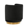 TOV Furniture Remy 16.1" Transitional Velvet Swivel Accent Chair in Black - 4 of 4