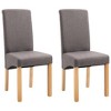 vidaXL Dining Chairs 2 pcs Taupe Fabric - 2 of 4
