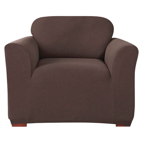 Stretch Twill Chair Slipcover Chocolate Sure Fit Target