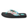 Women's Isabella Yoga Mat Floral Flip Flop - 4 of 4