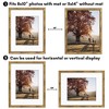 Americanflat Picture Frame with Mat - Gold Bamboo Frame with Faux Bamboo Design - with Easel Stand and Shatter Resistant Glass - 4 of 4