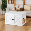 Cat Litter Box Enclosure - Hidden Furniture with Removable Divider - Indoor Cat House,  End Table - 31.5 x 20.9 x 19.7 Inches - 4 of 4