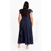 CITY CHIC | Women's Plus Size  Frill Fee Maxi Dress - navy - 16W - 3 of 4