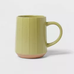 19oz Stoneware Molded Ribbing Glazed Mug - Threshold™
