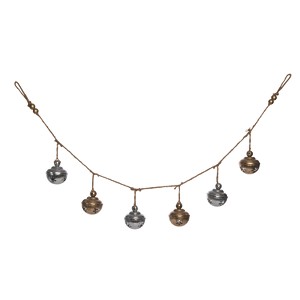 Transpac Metal 54 in. Multicolor Christmas Contrasting Bell Garland - 1 of 2