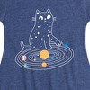 Girls' - Instant Message - Cat Solar System Fit & Flair Cap Sleeve Graphic Dress - 2 of 4
