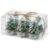 tagltd Christmas Winter Themed Snow Tipped Green Spruce Tree Tealight Candles Set of 6 Christmas Tree Decoration Decor - 2 of 3