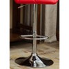 Ridstar Set of 2 Contemporary Adjustable Height Bar Stools-Red - 3 of 4