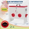 Automatic Chicken Feeder 30 Lb Capacity 6 Port Large Metal Chicken Feeders - No Waste Poultry Feeder with Locking Lid - 2 of 4