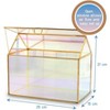 D'Eco Iridescent Glass House Plant Terrarium (10x6x8) Tabletop Gold Geometric Planter Terrarium- Home, Office Decor- For Plant Lovers & Mother's Day - 4 of 4