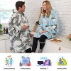 Catalonia Women's Oversized Flannel Blanket Hoodie - Cozy Wearable Plush Fleece Pullover, Soft Lounge Sweatshirt for Home, Camping, Outdoor Comfort - 2 of 4