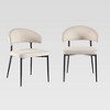 Set of 2 Modern Curved Back Upholstered Dining Chair - Saracina Home - 4 of 4
