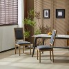 MAYEERTY Set of 4 French Country Dining Chairs, Cane Backrest Upholstered Seat Fluted Legs Rubberwood Frame, Kitchen Dining Room - 2 of 4