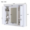 NicBex Wall Mounted Bathroom Storage Cabinet,Medicine Cabinet with Mirror and 4 Shelves for Bathroom - 3 of 4