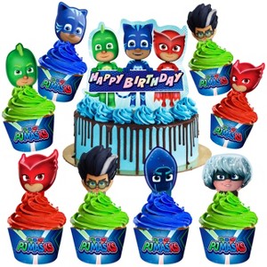 Treasures Gifted PJ Masks Cake Topper & PJ Masks Cupcake Toppers Kit - 1 of 4