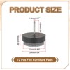 Unique Bargains Wooden Chair Sofa Cabinet Table Leg Floor Protector Round Nail-on Felt Pads 72 Pcs - 2 of 3