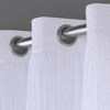 Set of 2 Caterina Layered Solid Blackout with sheer top Curtain Panels Black Pearl - Exclusive Home - 4 of 4