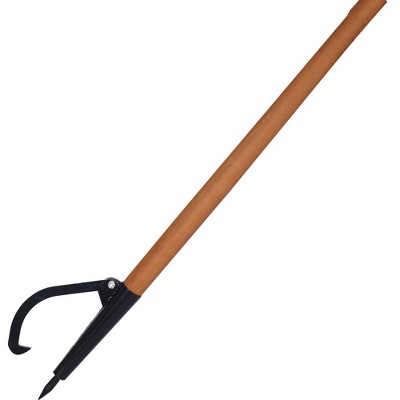 Wood Log Roller Tool Loging Cant Hook Wooden Shaft, 49 Inch Heavy Duty Steel Log Jack, Logging Tools
