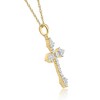 Pompeii3 1/3Ct Diamond Cross Pendant 10k Yellow Gold Lab Created Women's Necklace 1" Tall - image 2 of 4