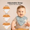 8pk Organic Baby Bandana Bibs, Baby Drool Bibs for Baby Boy, Girl, Baby Bibs for Infant, Newborn - 3 of 4